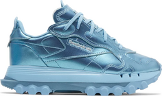 Кроссовки cardi b x wmns classic leather &apos;fluid blue&apos; Reebok, синий