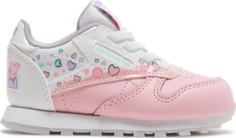 Кроссовки peppa pig x classic leather toddler &apos;bubbles and hearts&apos; Reebok, розовый
