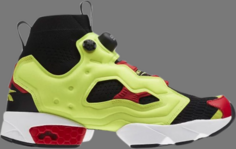 Кроссовки instapump fury ultraknit og &apos;black hypergreen&apos; Reebok, желтый