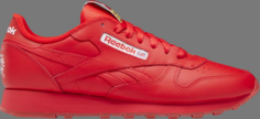 Кроссовки popsicle x classic leather &apos;instinct red&apos; Reebok, красный