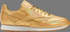 Кроссовки classic leather mu &apos;gold metallic&apos; Reebok, золото