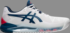 Лимитированные кроссовки gel resolution 8 &apos;white mako blue&apos; Asics, белый