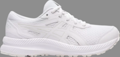 Кроссовки contend 8 gs &apos;triple white&apos; Asics, белый