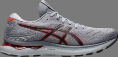 Кроссовки gel nimbus 24 &apos;sheet rock cherry tomato&apos; Asics, серый