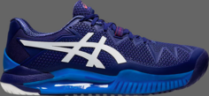 Кроссовки gel resolution 8 2e wide &apos;dive blue&apos; Asics, синий