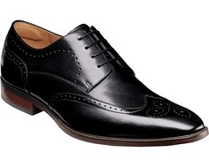 Оксфорды Sorrento Wing Tip Oxford Florsheim, черный