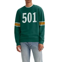 Свитшот Levi&apos;s Standard Fit 501 Graphic Crewneck, зеленый Levis