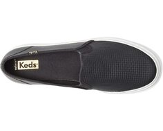 Кроссовки Double Decker Emboss Leather Keds, черный