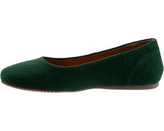 Туфли на плоской подошве Shiraz SoftWalk, темно-зеленый фетр