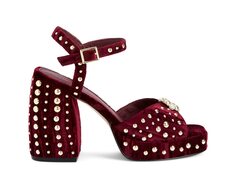 Туфли на каблуках The Meadow Ornament Sandal Katy Perry, бургундия
