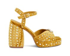 Туфли на каблуках The Meadow Ornament Sandal Katy Perry, атласная латунь