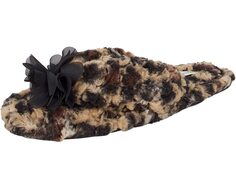 Слипперы Jessica Simpson Women&apos;s Fluffy Plush Slide-On Sandal House Slippers with Memory Foam Jessica Simpson, леопард