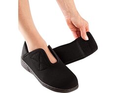 Слипперы Extra Wide Comfort Steps Shoes with Fluid Barrier Silverts, черный