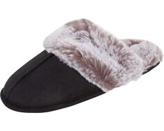 Слипперы Women&apos;s Comfy Faux Fur House Slipper Scuff Memory Foam Slip on Anti-Skid Sole Jessica Simpson, черный