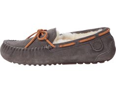 Слипперы Victoria Genuine Shearling Moccasin with Tie FIRESIDE by Dearfoams, серый