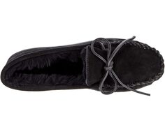 Слипперы Sheepskin Hardsole Moc Minnetonka, черный