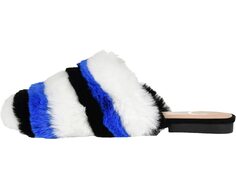 Туфли на плоской подошве Faux Fur Evelin Mule Journee Collection, синий