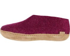 Слипперы Wool Shoe Leather Outsole Glerups, клюква