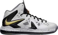 Кроссовки Nike LeBron 10 P.S. Elite+ &apos;White Gold Black&apos;, белый