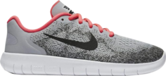 Лимитированные кроссовки Nike Free RN 2017 GS &apos;Wolf Grey Pink&apos;, серый