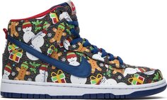 Кроссовки Nike Concepts x SB Dunk Pro High GS &apos;Ugly Christmas Sweater&apos; 2017, многоцветный