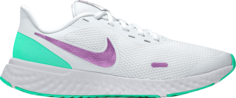 Кроссовки Nike Wmns Revolution 5 &apos;White Green Glow Violet&apos;, белый