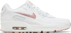 Кроссовки Nike Air Max 90 Leather GS &apos;White Pink Glaze&apos;, белый