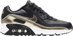 Кроссовки Nike Air Max 90 LTR GS &apos;Black Metallic Gold Star&apos;, черный