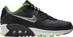 Кроссовки Nike Air Max 90 Leather GS &apos;Black Dark Smoke Grey&apos;, черный