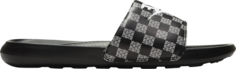 Сандалии Nike Victori One Printed Slide &apos;Just Do It Checker&apos;, черный