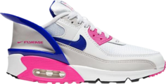 Кроссовки Nike Air Max 90 FlyEase GS &apos;White Pink Glow Concord&apos;, белый