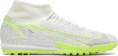 Кроссовки Nike Mercurial Superfly 8 Academy TF &apos;Metallic Silver Volt&apos;, белый