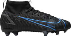 Бутсы Nike Mercurial Superfly 8 Academy MG GS &apos;Black Photo Blue&apos;, черный