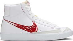 Кроссовки Nike Blazer Mid 77 &apos;Sketch - Red&apos;, белый