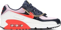 Кроссовки Nike Wmns Air Max 90 &apos;Cuban Link - Navy Pink&apos;, синий