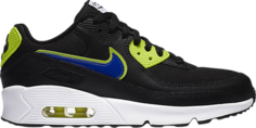 Кроссовки Nike Air Max 90 GS &apos;Black Volt Racer Blue&apos;, черный