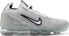 Кроссовки Nike Air VaporMax 2021 Flyknit GS &apos;White Metallic Silver&apos;, белый