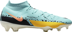 Бутсы Nike Phantom GT2 Pro DF FG &apos;Glacier Ice Yellow Strike&apos;, синий
