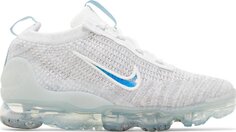 Кроссовки Nike Air VaporMax 2021 Flyknit GS &apos;Mismatched Swoosh - White Aura&apos;, белый