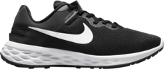 Кроссовки Nike Wmns Revolution 6 FlyEase Next Nature &apos;Black White&apos;, черный