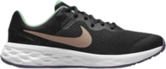 Кроссовки Nike Revolution 6 GS &apos;Black Mint Foam&apos;, черный