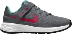 Кроссовки Nike Revolution 6 FlyEase PS &apos;Smoke Grey Siren Red&apos;, серый