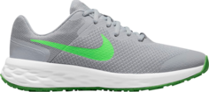 Кроссовки Nike Revolution 6 GS &apos;Light Smoke Grey Green Strike&apos;, серый