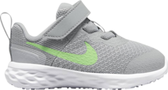 Кроссовки Nike Revolution 6 TD &apos;Light Smoke Grey Green Strike&apos;, серый