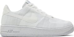 Кроссовки Nike Air Force 1 Crater Flyknit GS &apos;White Wolf Grey&apos;, белый