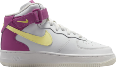 Кроссовки Nike Air Force 1 Mid LE GS &apos;White Citron Fuchsia&apos;, белый