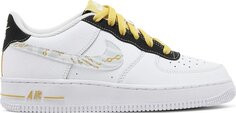 Кроссовки Nike Air Force 1 &apos;07 LV8 GS &apos;Gold Links Zebra Print&apos;, белый