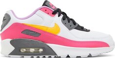 Кроссовки Nike Air Max 90 GS &apos;White Hyper Pink Orange&apos;, белый