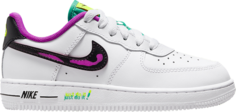 Кроссовки Nike Force 1 LV8 PS &apos;Just Do It! - White Vivid Purple&apos;, белый