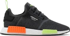 Мужские кроссовки Adidas NMD R1, черный/оранжевый/зеленый